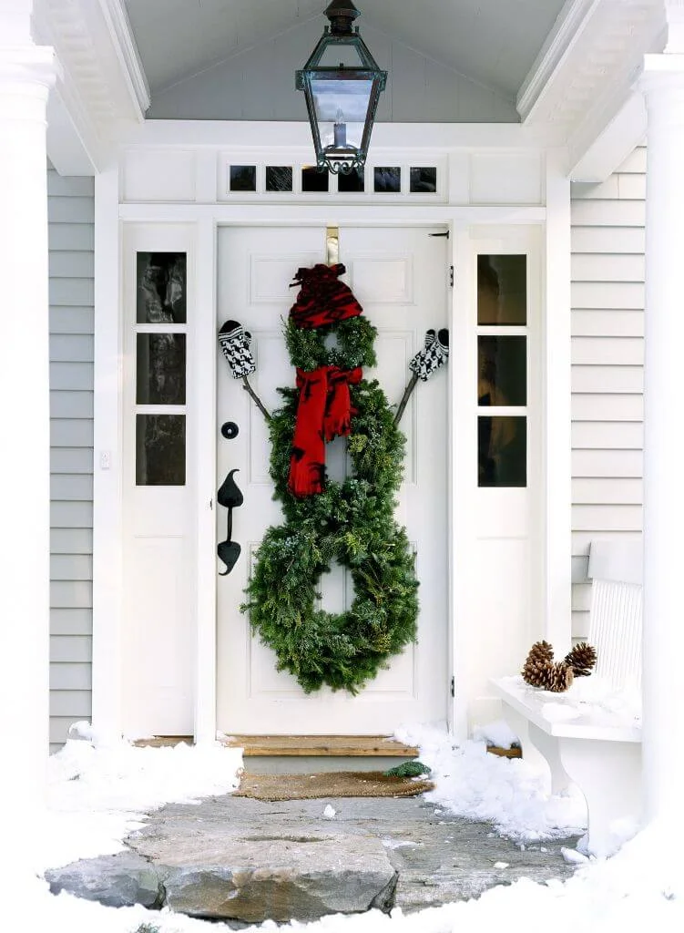 Christmas Wreaths Snowman Decoration