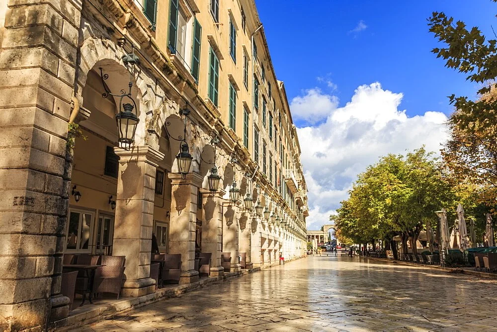Corfu Town Streets Greece