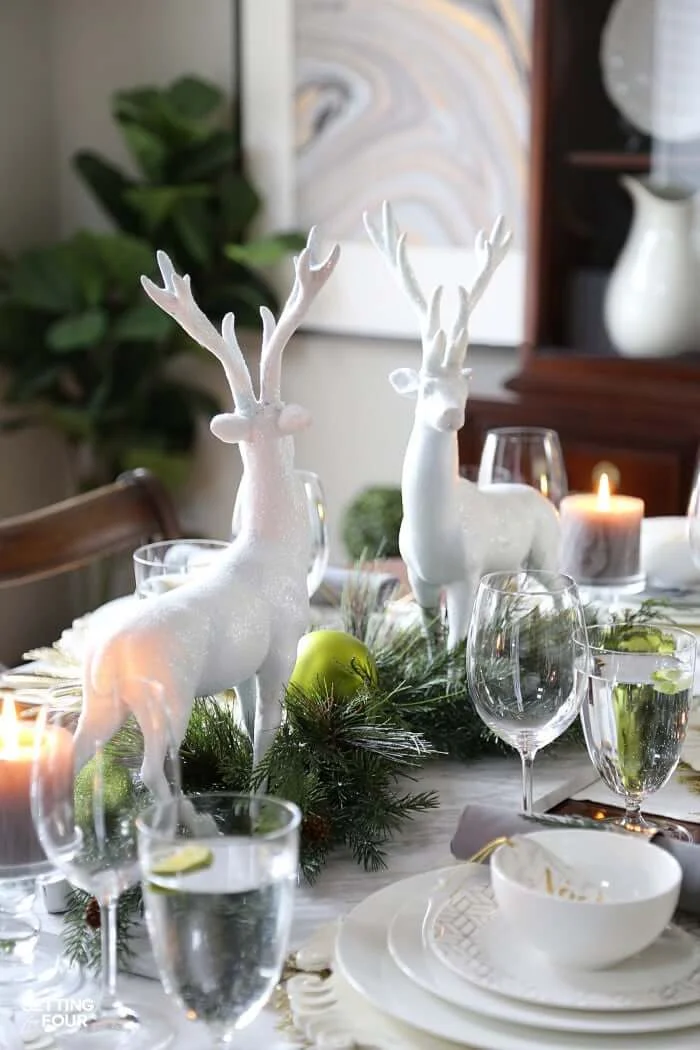 Elegant Chic Christmas Table Centerpiece