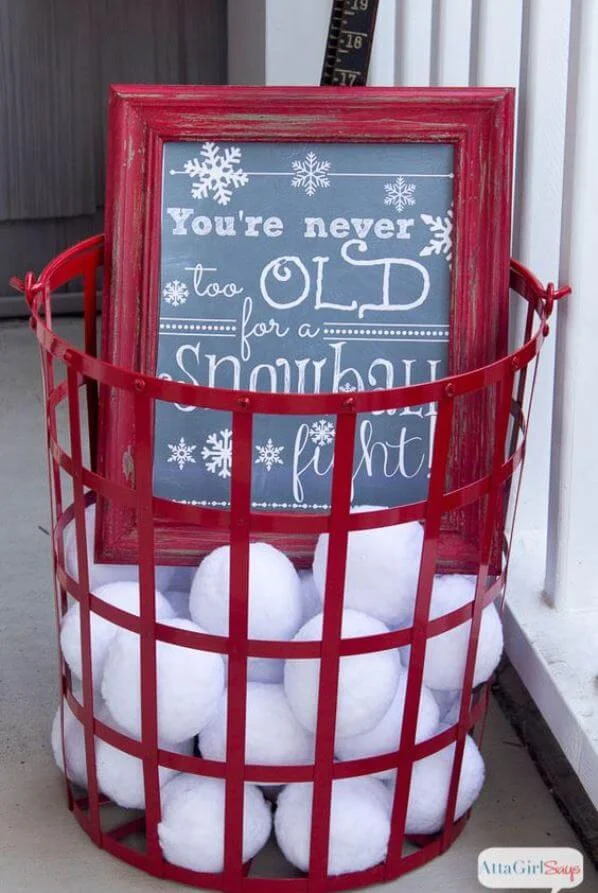 Front Porch Ice Bucket Decor