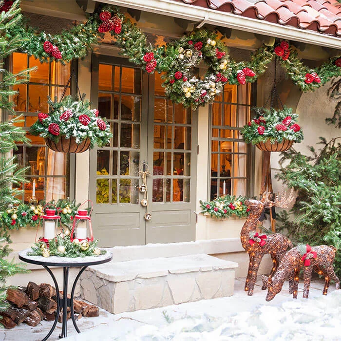 Front Porch Ice Reindeer Decoration