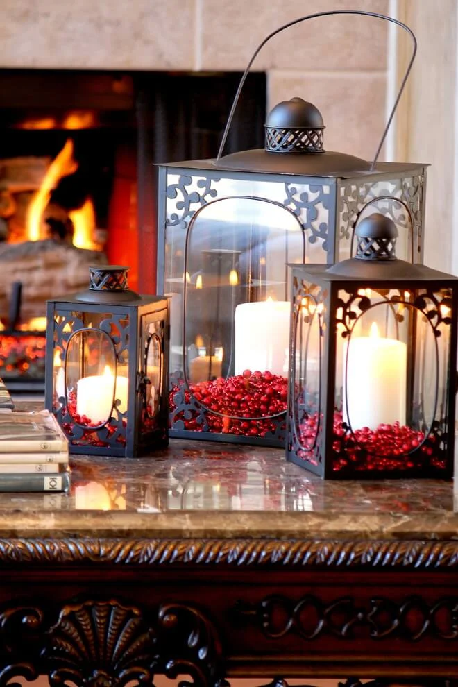 Indoor Christmas Table Lantern Decoration