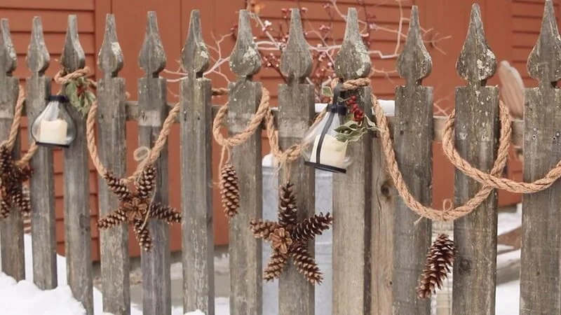 Pine Cone Stars Garland Decor