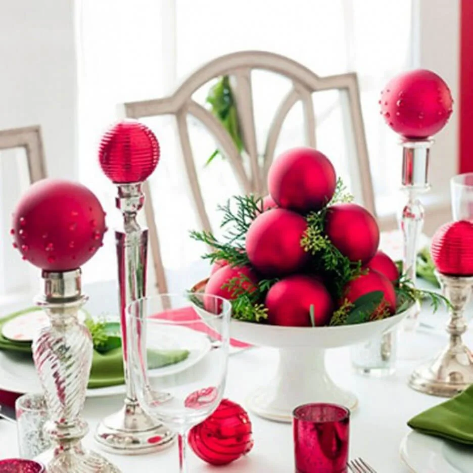 Pink Glitter Dining Table Decor
