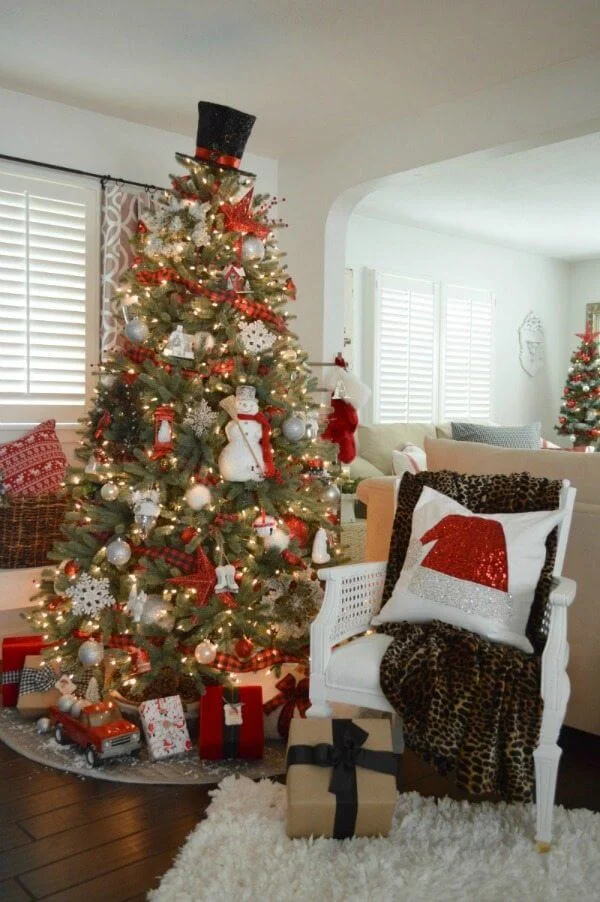 Plaid Ribbons Christmas Tree Decor