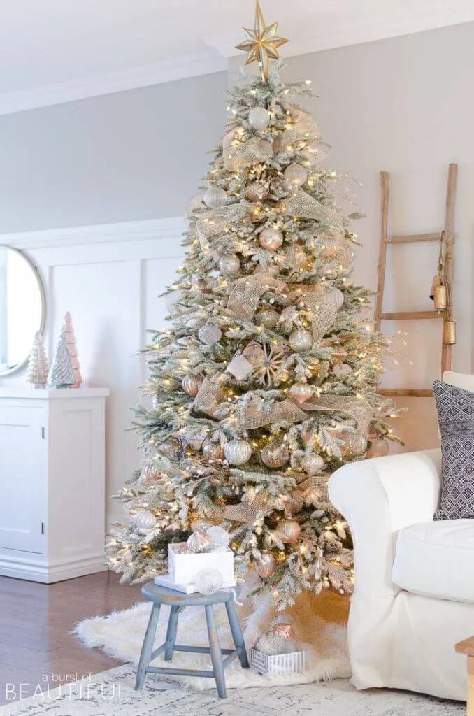 Rose Gold Christmas Tree Decoration
