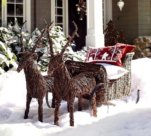 Rustic Sleigh Ice Christmas Decor
