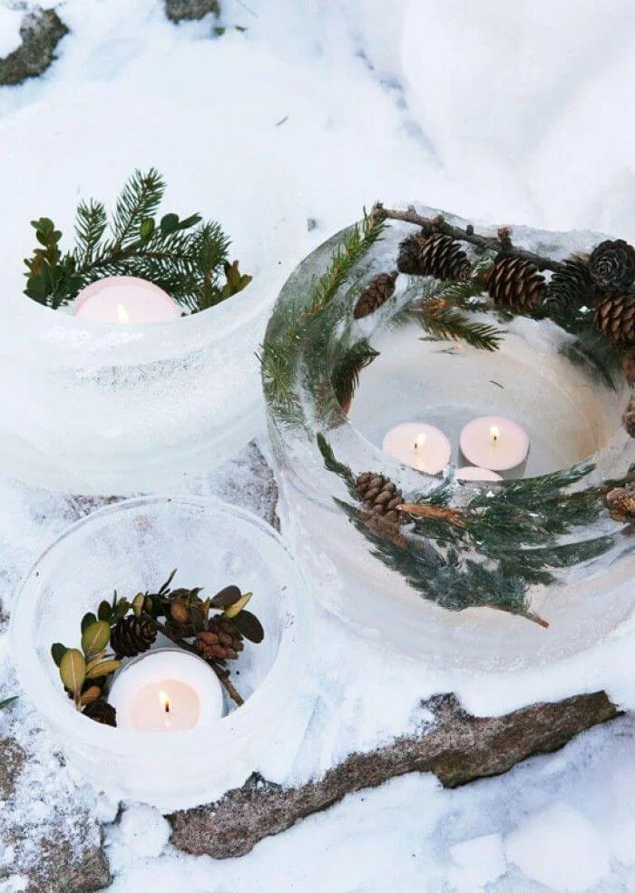 Scandinavian Outdoor Ice Christmas Decor