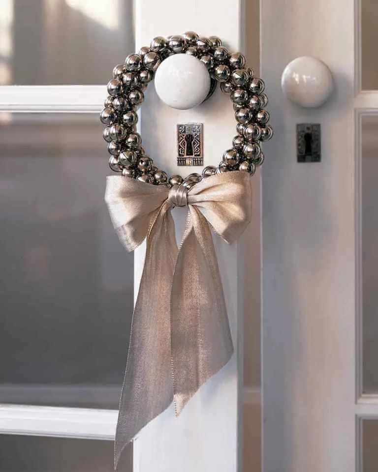 Silver Bells Front Door Wreath