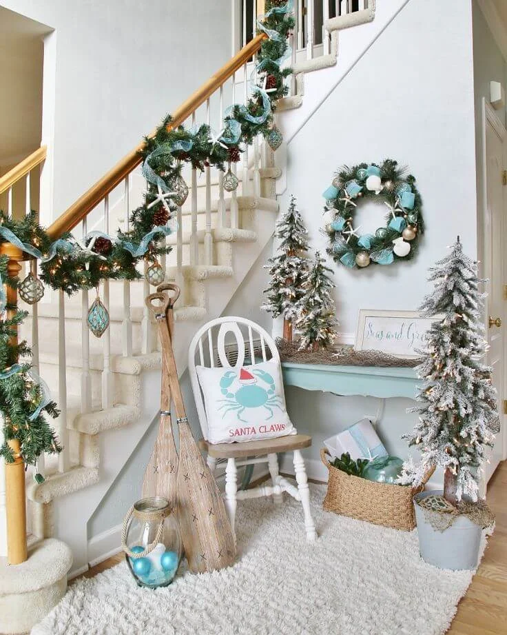 Staircase And Entryway Coastal Decor
