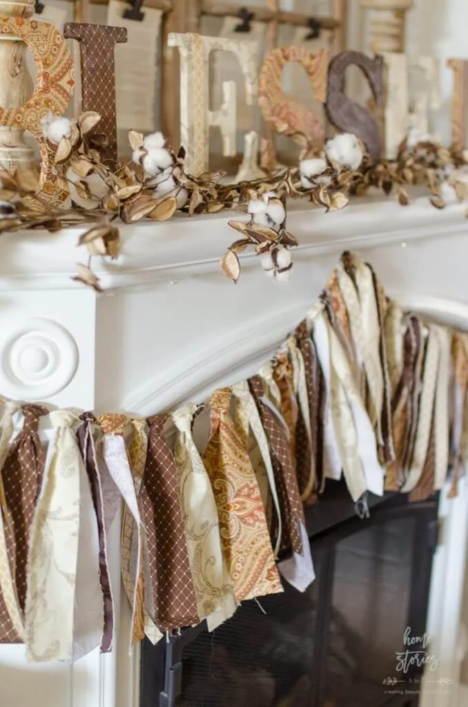 Unique Tie Garland Mantle Decor