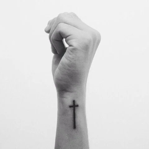 Cross Tattoo On Wrist