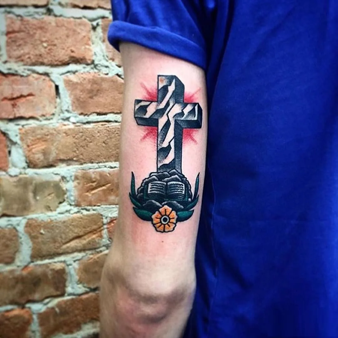 Traditional Cross Tattoo