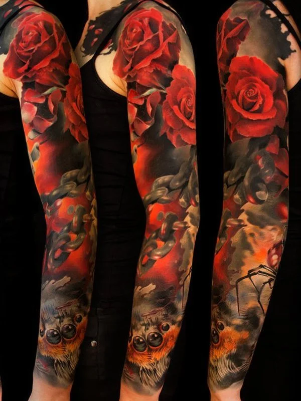 Sleeve Rose Tattoo