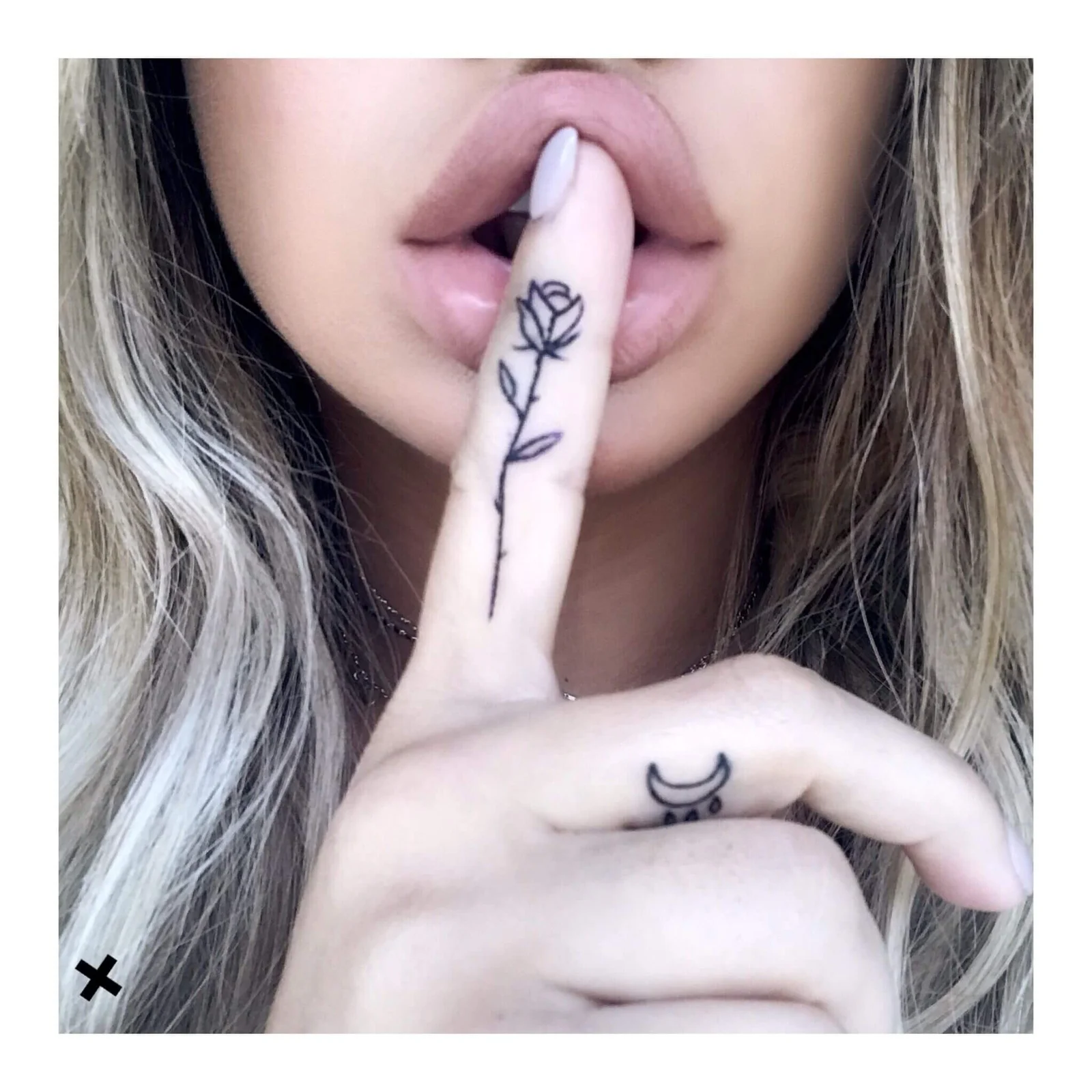 Finger Rose Tattoo
