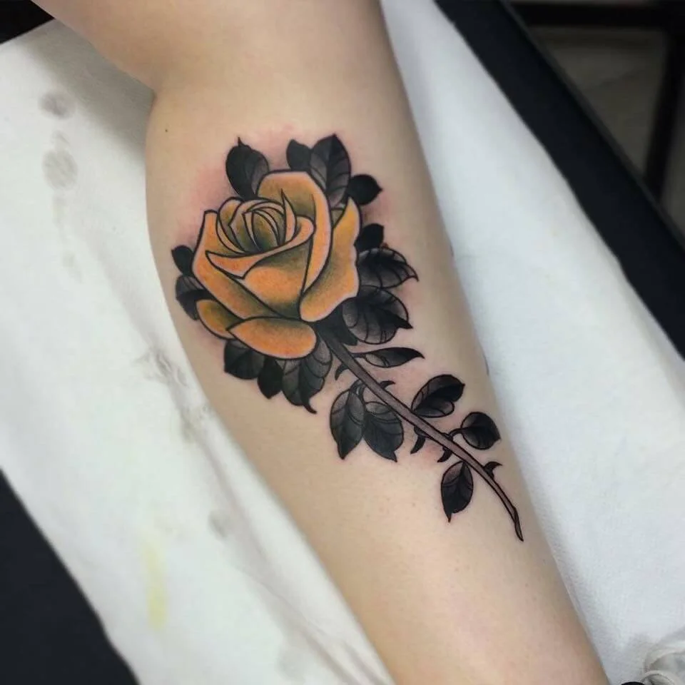 Yellow Rose Tattoo
