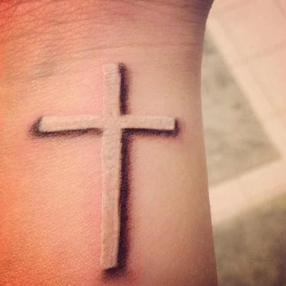 White Cross Tattoo