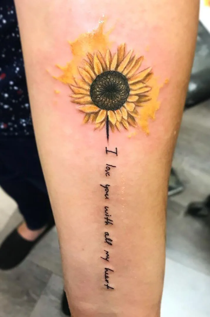 Small Sunflower Tattoo