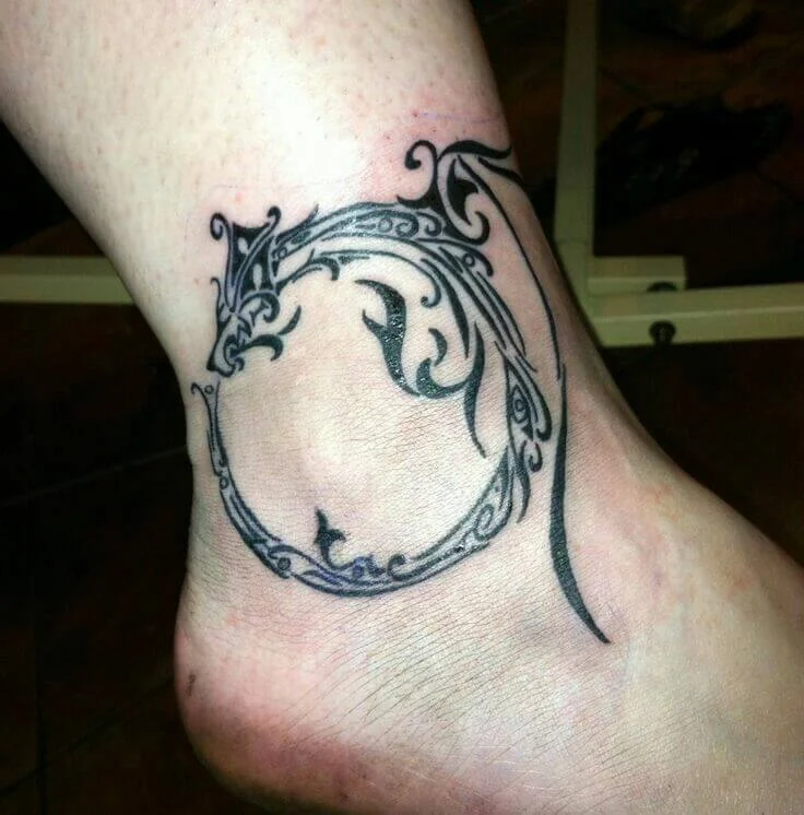 Ankle Dragon Tattoo