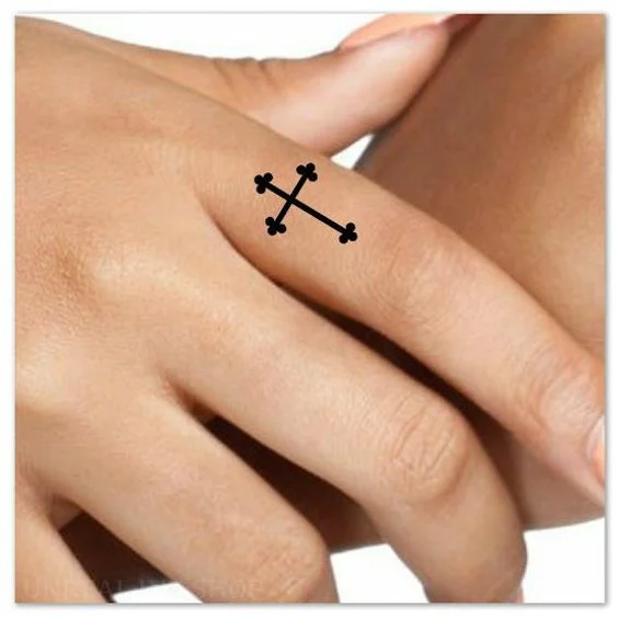 Thin Cross Tattoo