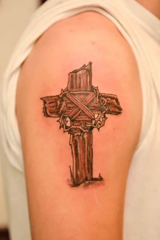 Vintage Cross Tattoo