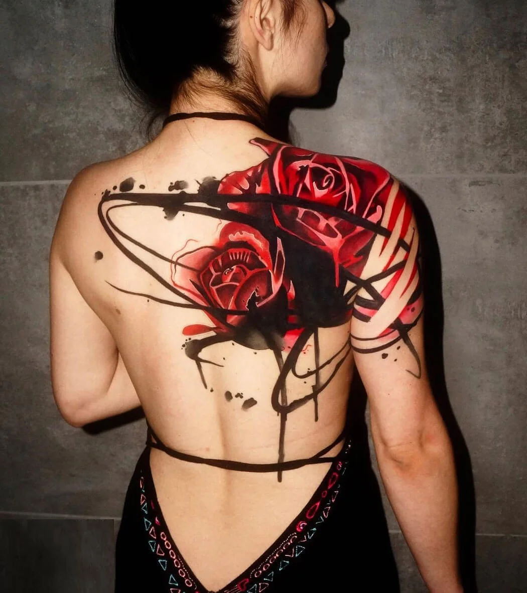 Rose Abstract Tattoo