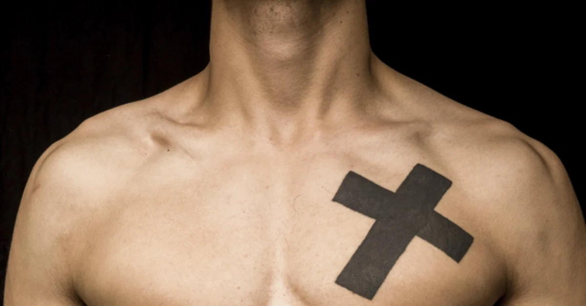 Chest Cross Tattoo