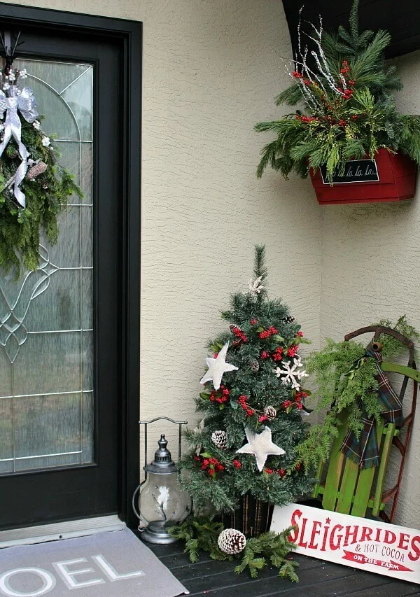 Christmas Front Porch Rustic Decor