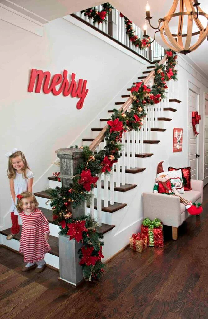 Christmas Letters And Garlands Decor