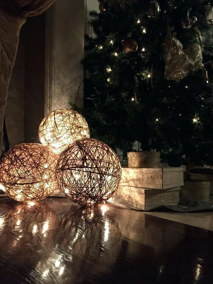 Christmas Lights Rustic Porch Decor