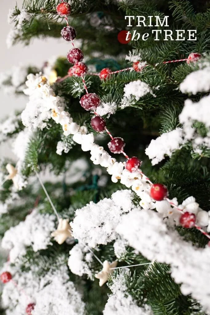Christmas Tree Cranberry Garland Decor