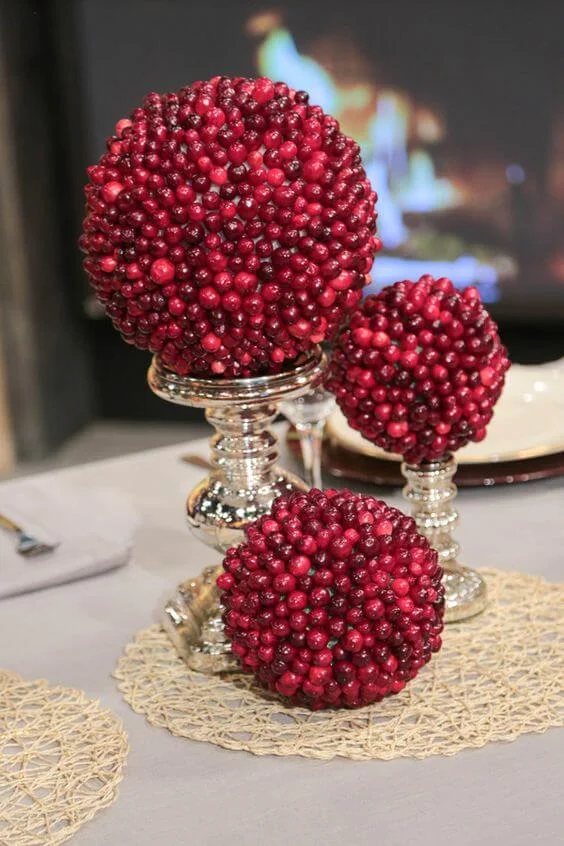 Cranberry Topiaries Christmas Decoration