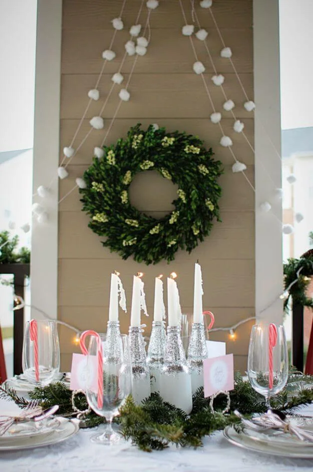 DIY Snowball Garland Decoration