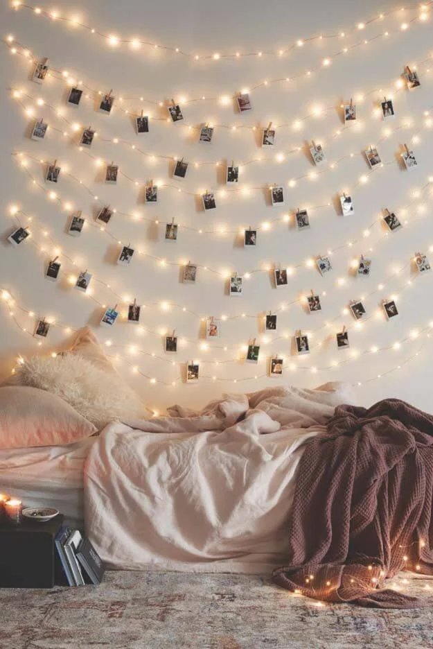 DIY Wall Christmas Lights Decoration
