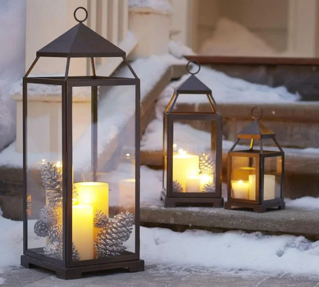 Front Porch Candle Lanterns Decor