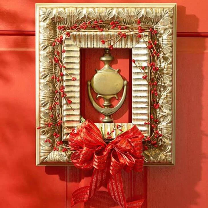 Gorgeous Gold Front Door Wreath
