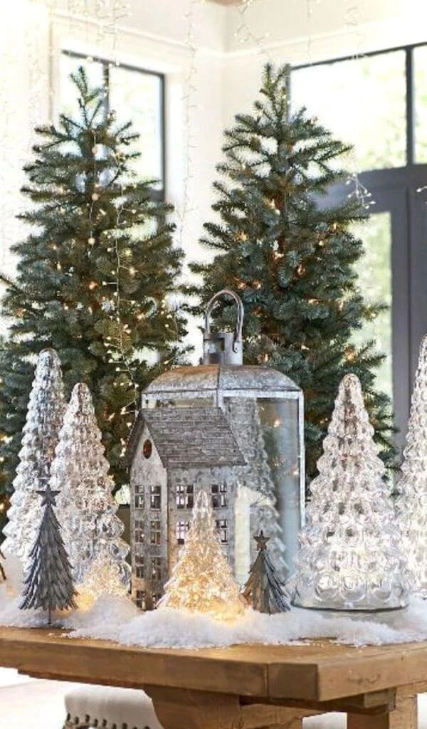 Industrial Style Christmas Table Display