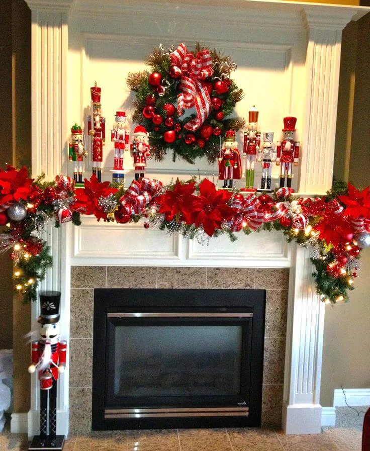 Nutcracker Christmas Mantel Decor