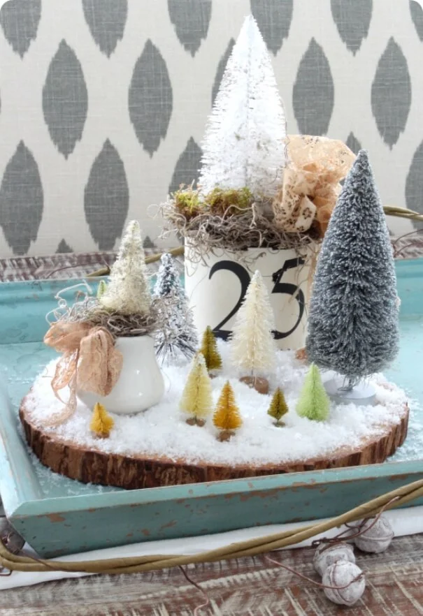 Rustic Whimsical Christmas Centerpiece