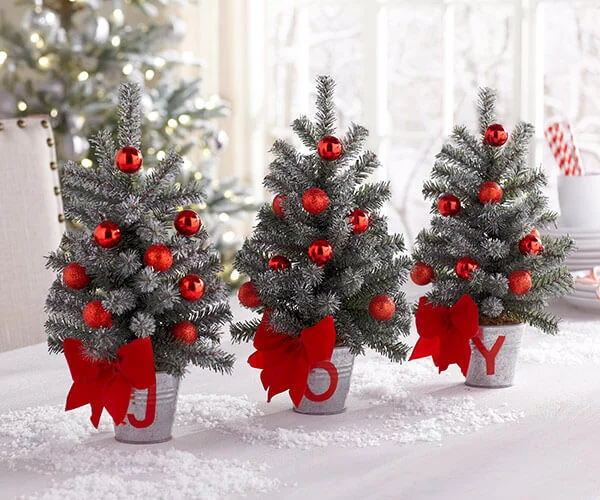 Table Top Mini Trees Centerpiece