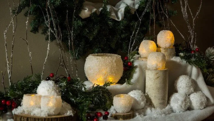 Unique DIY Snowball Votives