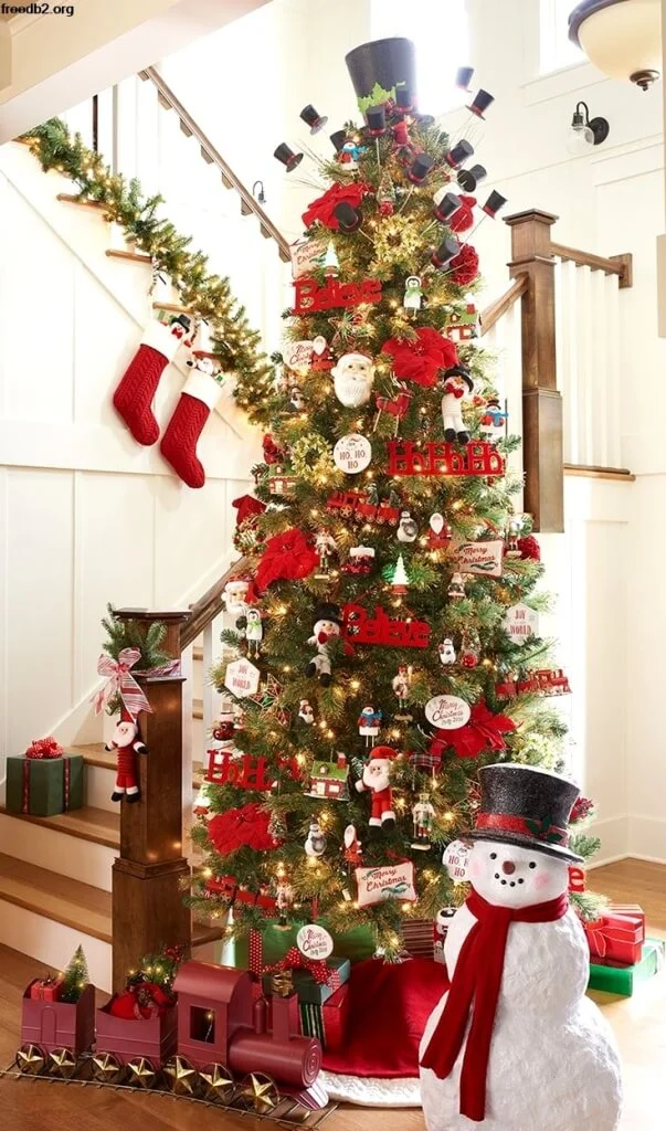 Whimsical Red Gold Christmas Decoration