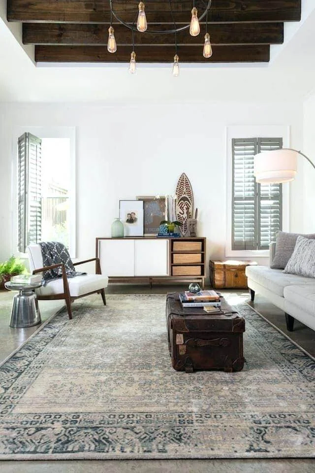 Add Area Rug to Living Room
