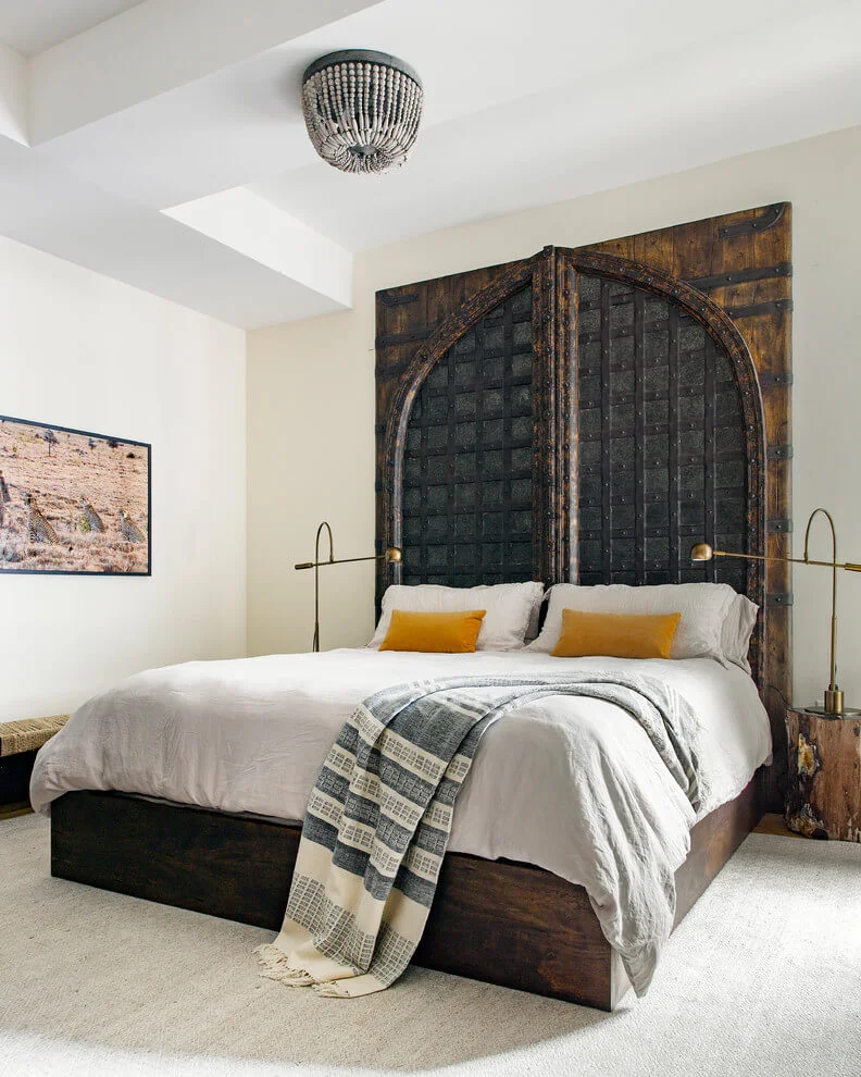 Antique Headboard Traditional Bedroom Decor