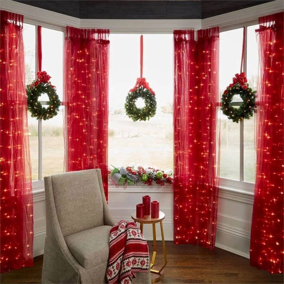 Christmas Wreath Fairy Lights Decor