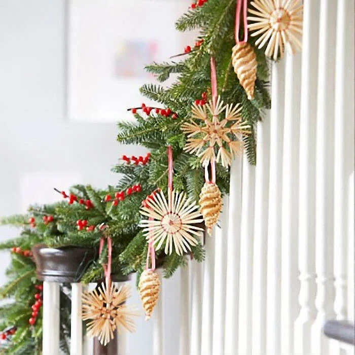 Nordic Christmas Stairs Decor