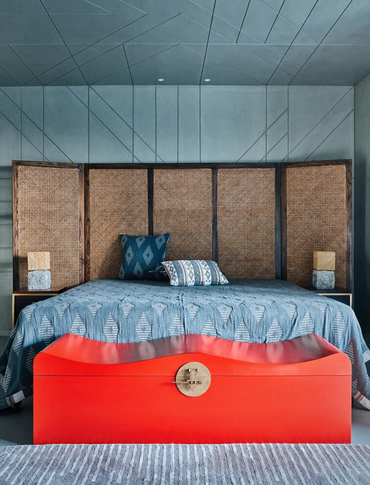 Royal Blue Bedroom Interior