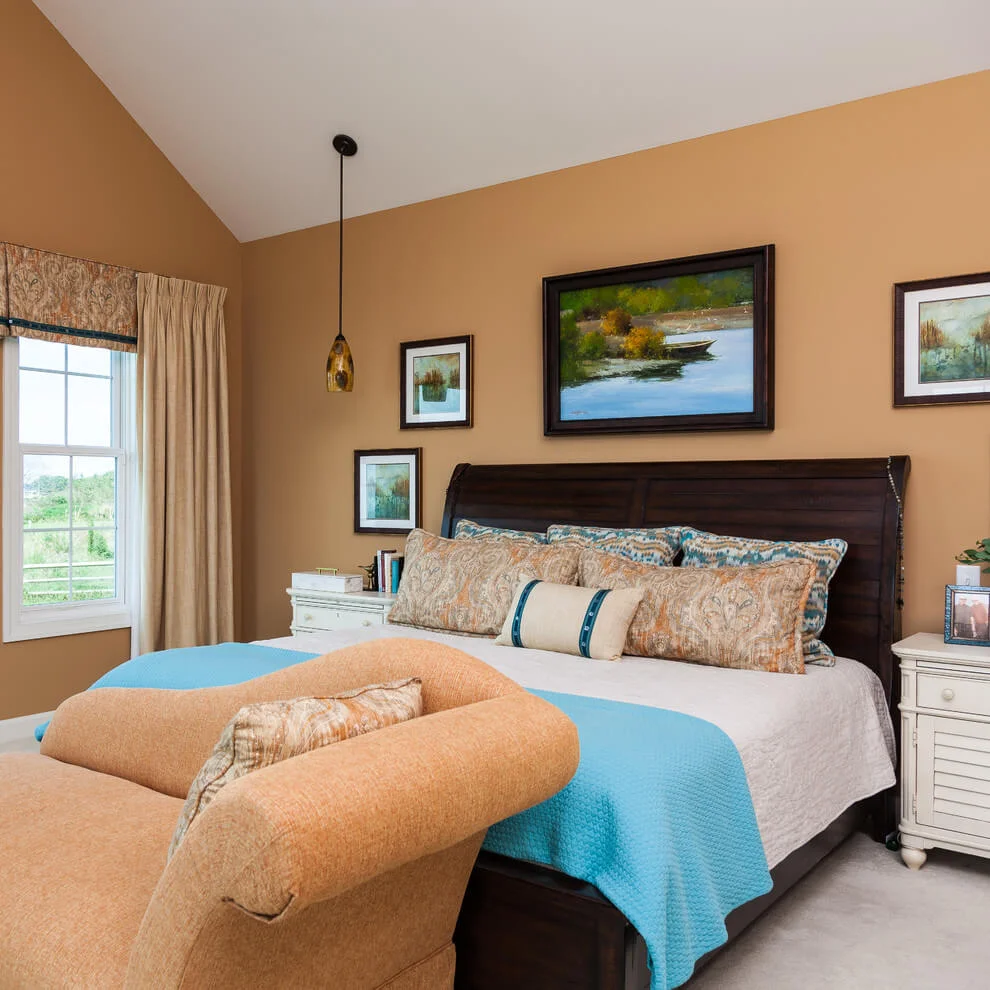 Peach Tones Beach Style Bedroom