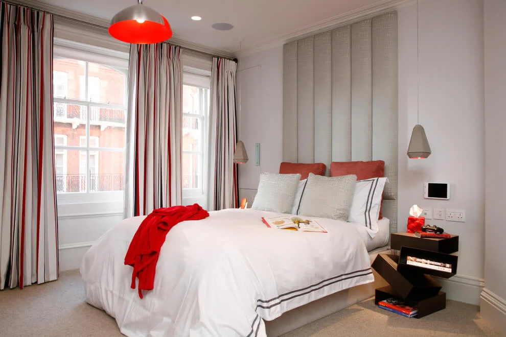 Red Details Modern Bedroom Decor