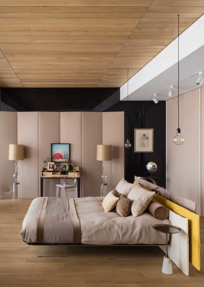Soft Colors Contemporary Bedroom